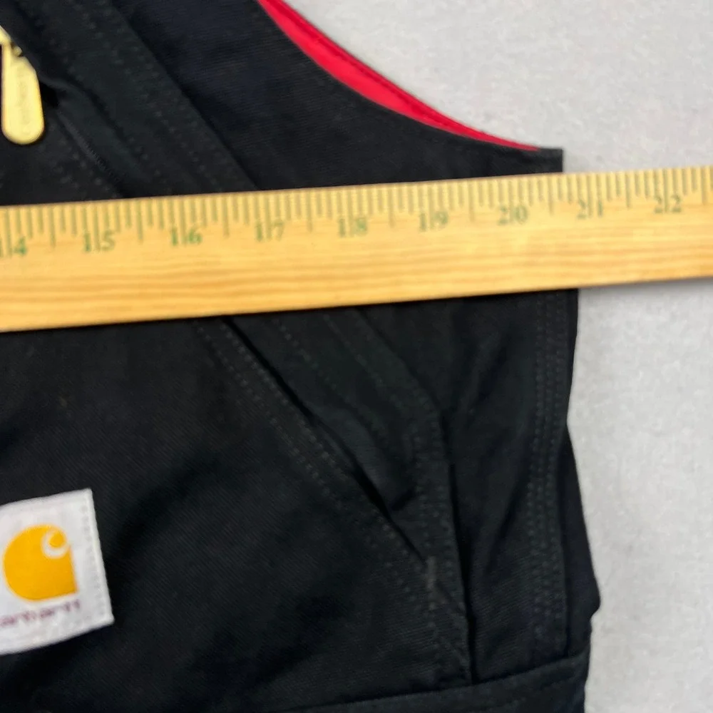 Carhartt Bib Overalls Mens 34x34 Black R38 Quilt Lined Duck Canvas Workwear Gorp